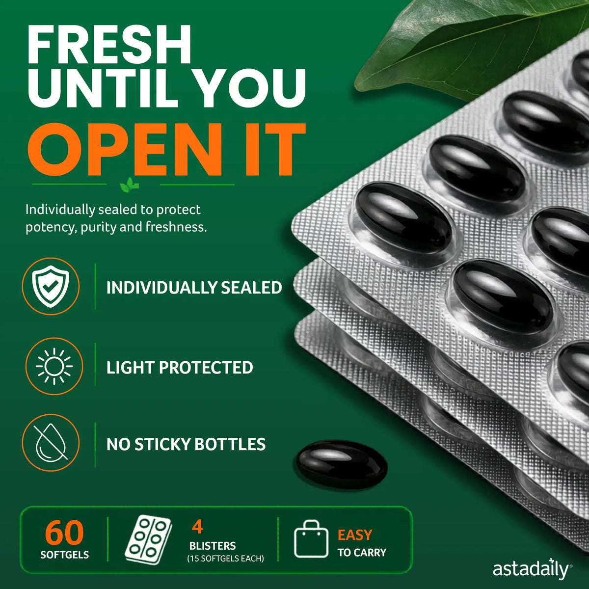ASTADAILY Astaxanthin Pure Vegan (6 mg)
