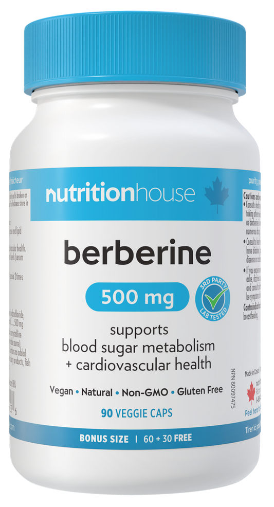 NUTRITION HOUSE Berberine (500 mg - Bonus 90 Veggie Caps)