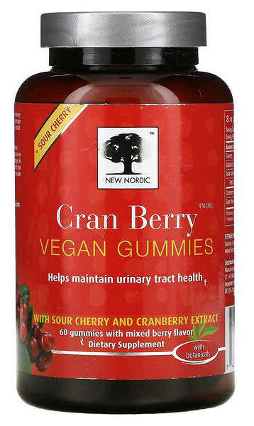 NEW NORDIC Cran Berry Vegan Gummies 60 Gummies