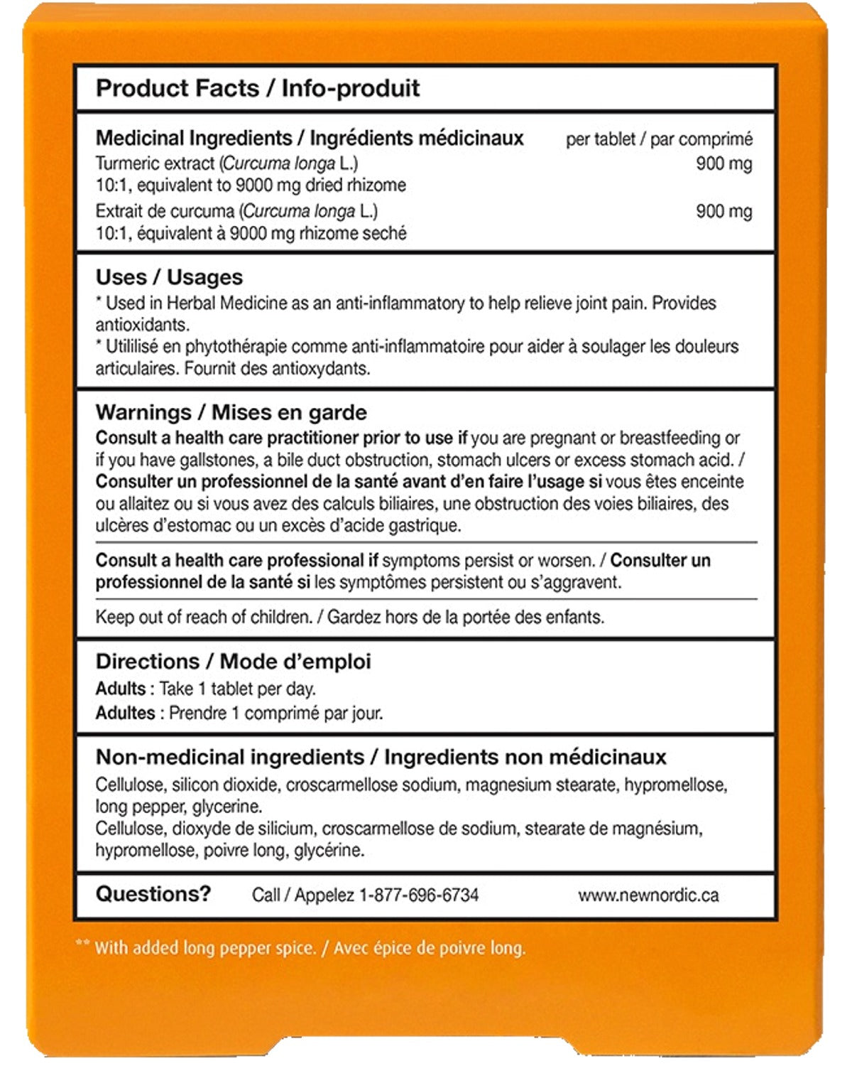 NEW NORDIC Turmeric Mega 30 Tablets