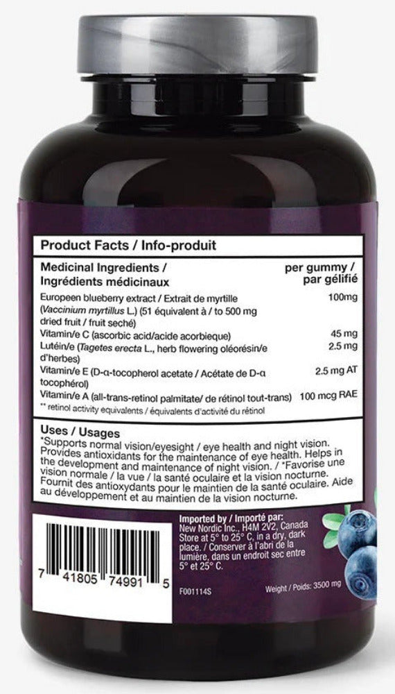 NEW NORDIC Blue Berry Gummies 60 Gummies