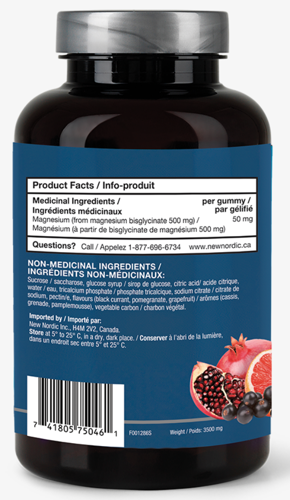NEW NORDIC Magnesium Glycinate 60 Gummies