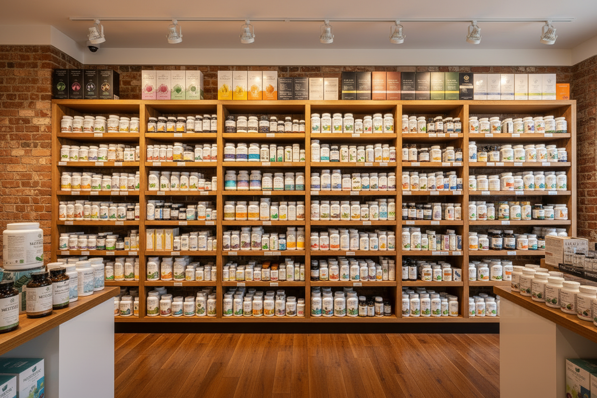 Multi-shelf vitamins and supplements refined